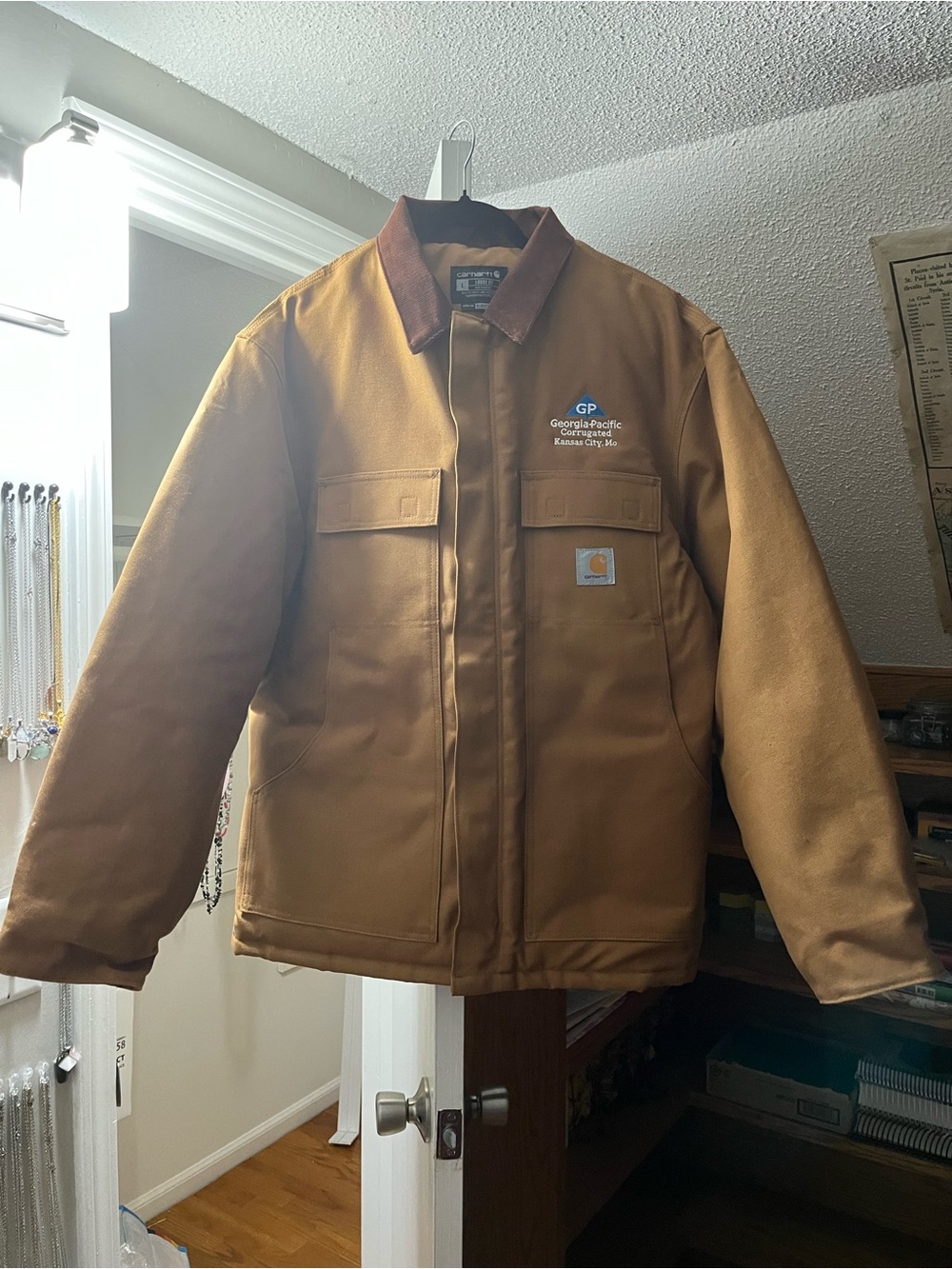 Carhartt Duck Work Jacket L Georgia-Pacific Kansas City NWOT Unworn